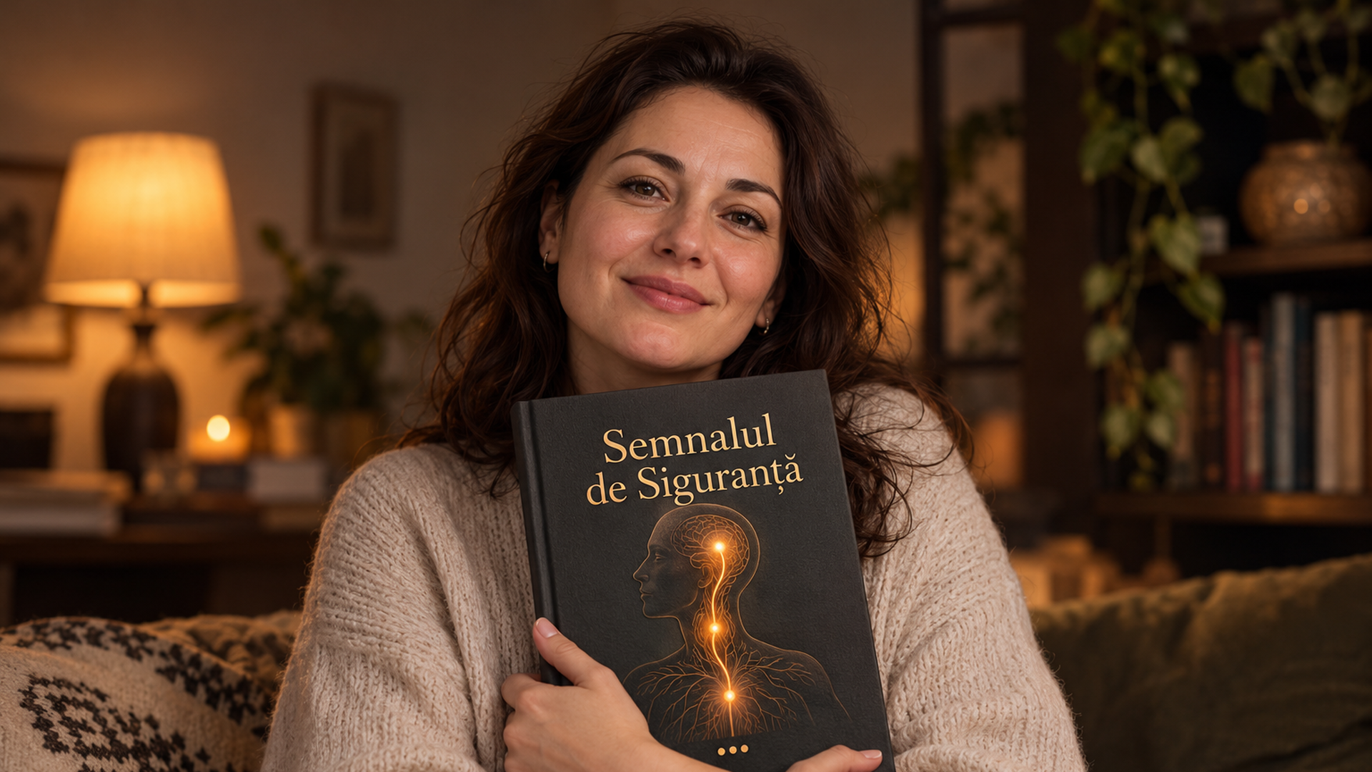 Workbook-ul Semnalul de Siguranță așezat pe o masă din lemn, la lumină caldă de seară